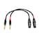Suanqi XLR to 14 TRS Cable 635mm Dual Channel to 3pin XLR Female XLR to 14 Stereo Balanced Microphone Adapter 1ft