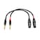 Suanqi XLR to 14 TRS Cable 635mm Dual Channel to 3pin XLR Female XLR to 14 Stereo Balanced Microphone Adapter 1ft