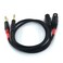Suanqi XLR to 14 TRS Stereo Adapter 635mm Dual Channel to 3Pin XLR Female Balanced Microphone Audio Converter Cable 6FT