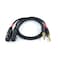 Suanqi XLR to 14 TRS Stereo Adapter 635mm Dual Channel to 3Pin XLR Female Balanced Microphone Audio Converter Cable 6FT