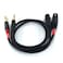 Suanqi XLR to 14 TRS Stereo Adapter 635mm Dual Channel to 3Pin XLR Female Balanced Microphone Audio Converter Cable 6FT