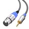Tisino XLR to 35mm Microphone Cable 33 feet Unblanced XLR Female to 18 inch Mic Cord for Camcorders DSLR Cameras Computer Recording Device and More