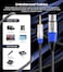 Tisino XLR to 35mm Microphone Cable 33 feet Unblanced XLR Female to 18 inch Mic Cord for Camcorders DSLR Cameras Computer Recording Device and More