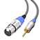 Tisino XLR to 35mm Microphone Cable 33 feet Unblanced XLR Female to 18 inch Mic Cord for Camcorders DSLR Cameras Computer Recording Device and More