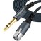 Twozoh Short XLR Female to 14 TRS Cable 1FT Braided 635mm Stereo Jack Balanced to 3pin XLR Microphone Cable