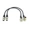 WJSTN RightAngle Male XLR to Straight Female XLR Cable 1FT XLR Microphone Audio Adapter for Camera Mixer Audio Interface 2 Pack