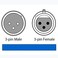 wonsung 4PCS 1m DMX Cables 512 XLR Cable 32ft 3 Pin True Male to Female for Microphone Stage Lights