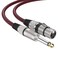 BIFALE XLR Female to 14 TS Cable 6ft 2Pack Nylon Braided Microphone Cable TS 635mm Mono Jack Unbalanced Microphone Cable Heavy Duty Mic Cable