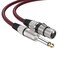 BIFALE XLR Female to 14 TS Cable 6ft 2Pack Nylon Braided Microphone Cable TS 635mm Mono Jack Unbalanced Microphone Cable Heavy Duty Mic Cable