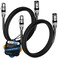 Kxable XLR Microphone Cables 3FT 2Pack XLR Male to Female Balanced Mic Cable 3Pin Shielded Speaker Cord Zinc Alloy Connectors Premium 22AWG Pure Copper Metal Spring SR Recording Studio Podcast