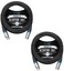 blucoil Blucoil Audio 2Pack of 10FT Balanced XLR Cables Premium Series 3Pin Cable for Microphones Speakers and Pro Devices MaletoFemale