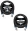 blucoil Blucoil Audio 2Pack of 10FT Balanced XLR Cables Premium Series 3Pin Cable for Microphones Speakers and Pro Devices MaletoFemale