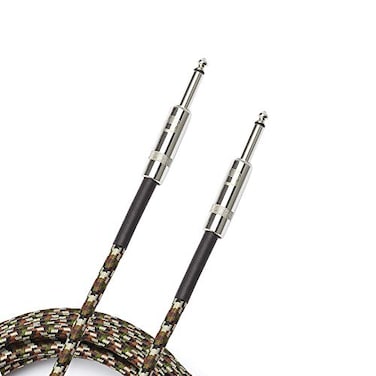 D'Addario DAddario Guitar Cable Guitar Lead Instrument Cable Guitar Accessories Braided Cable 10 Feet305 Meters Camouflage 1 Pack