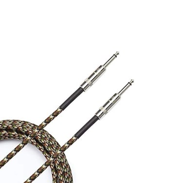 D'Addario DAddario Guitar Cable Guitar Lead Instrument Cable Guitar Accessories Braided Cable 20 Feet762 Meters Camouflage 1 Pack