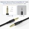 Elebase 14 Inch TRS Instrument Cable 30ft 2PackStraight 635mm Male Jack Stereo Audio Interconnect Cord635 mm Balanced Line for Electric GuitarBassKeyboardMixerAmplifierAmpSpeakerEqualizer