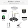 JOLGOO Guitar Cable 14 Inch Cable 15 Ft Straight to Right Angle 635mm Plug Bass Keyboard Instrument Cable Black and Gray Tweed Cloth Jacket Electric Mandolin pro Audio