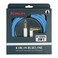 KIRLIN Cable BLI202WFGL10BE 10Feet Straight to Right Angle 14Inch Plug Blueline Instrument Cable with Blue PVC Jacket