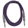 Seismic Audio SASTSX6 6 Foot TS 14 Guitar Instrument or Patch Cable Purple