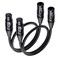 Cable Matters 2Pack Premium Short XLR to XLR Cables 1ft Male to Female Microphone Cable 21 AWG OxygenFree Copper OFC Mic Cord Black