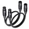 Cable Matters 2Pack Premium Short XLR to XLR Cables 1ft Male to Female Microphone Cable 21 AWG OxygenFree Copper OFC Mic Cord Black