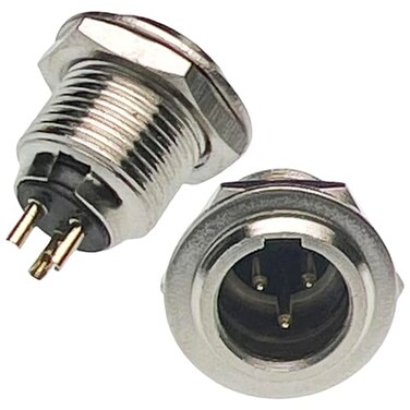 CESS 3 Pin Mini XLR Male Connector Adapter Microphone Audio Cable Plug 2 Pack