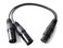 Devinal XLR Splitter 3 PIN Female to Dual Male Balanced Patch Y Cable 1 Ft 2 Pack