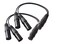 Devinal XLR Splitter 3 PIN Female to Dual Male Balanced Patch Y Cable 1 Ft 2 Pack