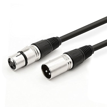 DREMAKE XLR Male to XLR Female Speaker Cable 3 Pin Pro Audio Mic Patch CordShielded and Balanced Microphone Cable for Most Demanding StudioBroadcast Use 10 FootBlack