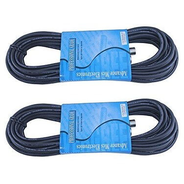 MCSPROAUDIO 2 Pack Shielded 100 Foot Male to Female 3 Pin XLR Mic Audio Cable
