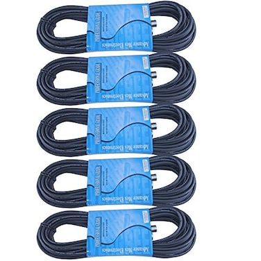 MCSPROAUDIO MCS 5 Pack of 50 Ft Low Z Male to Female 3 Pin XLR Mic Microphone Cable