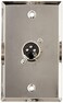 Seismic Audio Speakers Single XLR Female Connector Stainless Steel Wall Plate