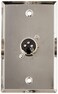 Seismic Audio Speakers Single XLR Female Connector Stainless Steel Wall Plate
