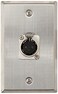 Seismic Audio Speakers Single XLR Female Connector Stainless Steel Wall Plate
