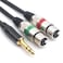 SiYear 10FT 635mm 14inch TRS Male Plug to Dual XLR Female Microphone Stereo Unbalanced Audio Converter Adapter Y Splitte Cable Cord 3M