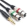 SiYear 10FT 635mm 14inch TRS Male Plug to Dual XLR Female Microphone Stereo Unbalanced Audio Converter Adapter Y Splitte Cable Cord 3M