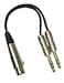 Studio Z XLR 6 Y Splitter Cable Gold Tips 3 Pin Balanced XLR Female to Dual 14 Patch or Male to Dual 14 Y Cable Balanced Microphone Splitter Cord Audio Adaptor 6 Inch