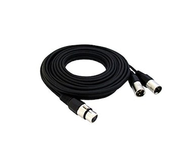 AUDIO 2000'S Audio2000S ADC2035 Audio Cable with Dual XLR Male to One XLR Female Connectors