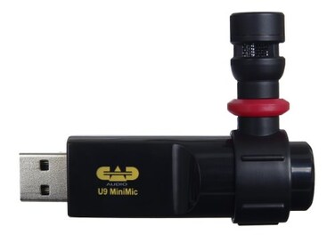 CAD Audio U9 USB Mini Condenser Microphone Cardioid Capsule with 180 Swivel 35 mm Headphone Jack LED Indicator