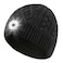 Wewow Unisex Beanie Hat with Light LED USB Rechargeable Headlamp Beanie Gifts for Dad Father Men Husband Warm Knitted Cap Black