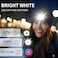 Wewow Unisex Beanie Hat with Light LED USB Rechargeable Headlamp Beanie Gifts for Dad Father Men Husband Warm Knitted Cap Black