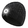Wewow Unisex Beanie Hat with Light LED USB Rechargeable Headlamp Beanie Gifts for Dad Father Men Husband Warm Knitted Cap Black