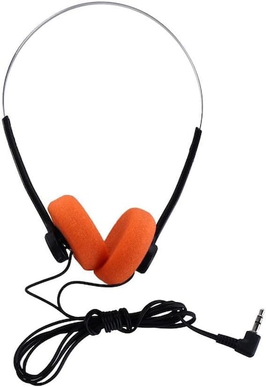 JJLFresheners Orange Retro On Ear Headphones Wired Stereo Headphones Lightweight Portable with Adjustable HeadbandOverEar OpenEar and Earbuds