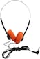 JJLFresheners Orange Retro On Ear Headphones Wired Stereo Headphones Lightweight Portable with Adjustable HeadbandOverEar OpenEar and Earbuds