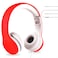 LilGadgets Connect Foldable Headphones Adjustable Fit Soft Touch Padding for Kids with Mic VolumeLimited Noise Reduction OnEar Wired Headset for School with SharePort Red Ages 314