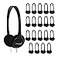 Koss KPH7 Lightweight Portable OnEar Headphones Bundle Black 20Pack