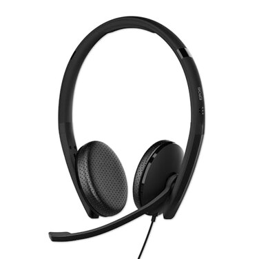 EPOS I SENNHEISER C10 USB Headset with Microphone Wired Headphones with Simple and Flexible USB C Connection and BrainAdapt Technology Black