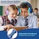 A+ Scholars A Scholars 2 Pack Kids Headphones with Sharing Splitter Stereo Sound OverEar Wired Headphones for Kids Comfortable Fit FoldableTangleFree 35mm Jack Heaphones for School TabletLaptopCompute