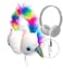Coby Zooland Wired Plush Kids Headphones Portable OverEar Headphones with 35mm Jack and Builtin Splitter Volume Limit at 85 dBs Builtin Microphone Adjustable Headband Unicorn Sparkle