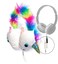 Coby Zooland Wired Plush Kids Headphones Portable OverEar Headphones with 35mm Jack and Builtin Splitter Volume Limit at 85 dBs Builtin Microphone Adjustable Headband Unicorn Sparkle