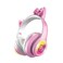 Hello Kitty Wireless Bluetooth LightUp Headphones with Builtin Microphone Foldable Design Adjustable Headband 8 Hours Playtime LED Kitty Earcups for Kids Adults Pink